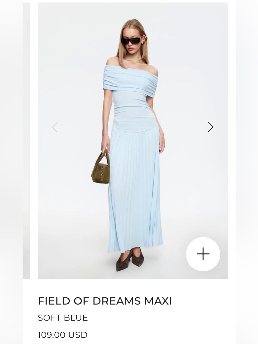 Lioness Field of Dreams Maxi Skirt - Soft Blue